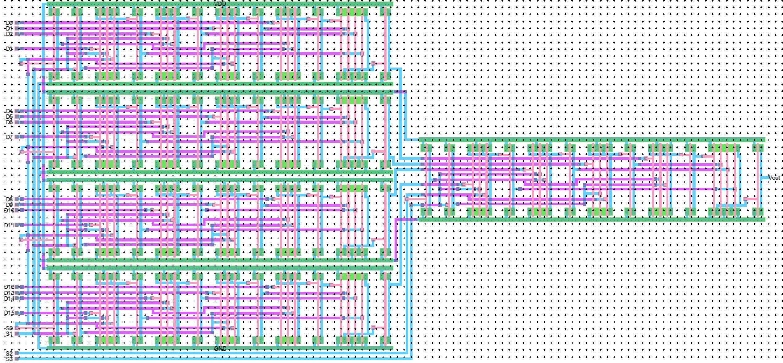 CMOS 16-to-1 Multiplexer